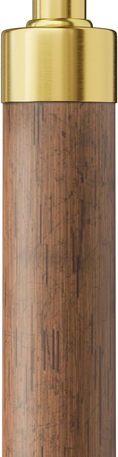 G-SAFAVA Real Wood Floor Lamps for Living Room Bedroom, 62.5" Mid Century Modern Lamp Gold Standing Tall Arc Lamps with Foot Switch, Floor Lamps for Nursery Office Decor Corner Reading Room Light
