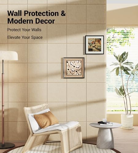 28" x 18" Felt Bulletin Board Tiles 1/2" Thick, Tan
