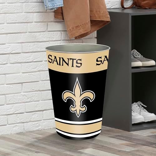 FANMATS 34715 NFL - New Orleans Saints Wastebasket | Black | 15"x10.5"x10.5" | Primary Logo, Helmet, & Wordmark