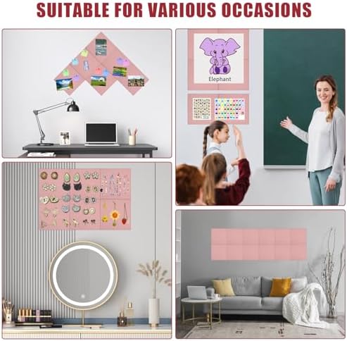 36" x 24" Felt Bulletin Board & Cork Board Alternative, Pink