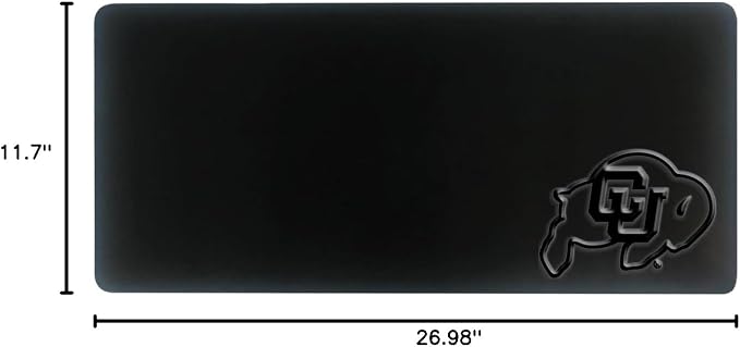 University of Colorado Alumni Desk Mat, Durable Office Supplies, Non-Slip Base, Responsive Desk Pad with Smooth Surface, Black