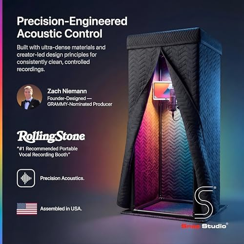 Snap Studio Portable Vocal Booth, Original & Best for Home Studio Recording