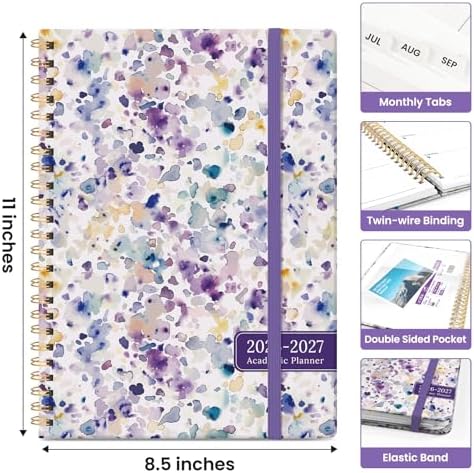 Planner 2026-2027, Monthly & Weekly Jul 2026-Jun 2027 Calendar Planner