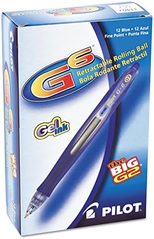 PILOT G2 Premium Gel Roller Pens, Blue Ink Pens Fine Point, Pack of 12