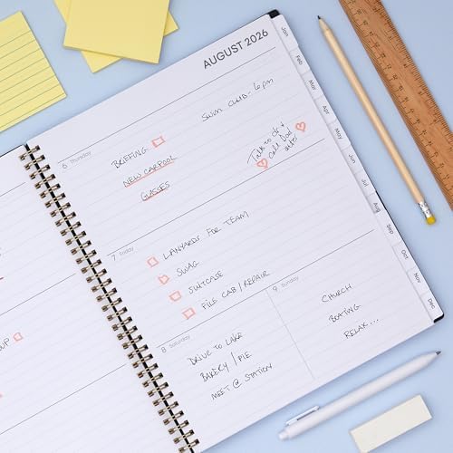 Blue Sky 2026-2027 Weekly & Monthly Academic Planner, 8.5"x11", Black