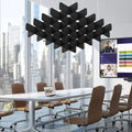 Acoustic Ceiling Panels Sound Absorbing Panels, Square Black