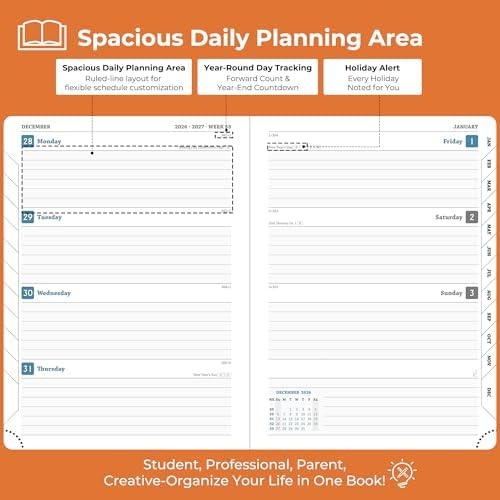 Planner 2026-2027 Daily Daily Weekly and Monthly,8.5"x6.5"