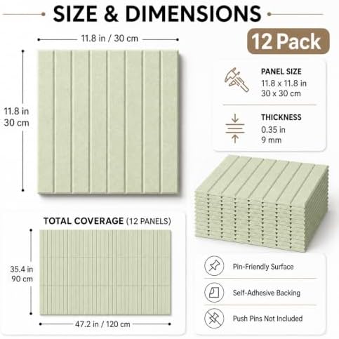 Stripe Felt Bulletin Board Tiles, Cork Board Alternative 48 x 36 in
