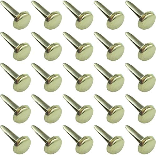 Clipco Paper Fasteners Small 1/2-Inch Brass Plated (100-Pack)