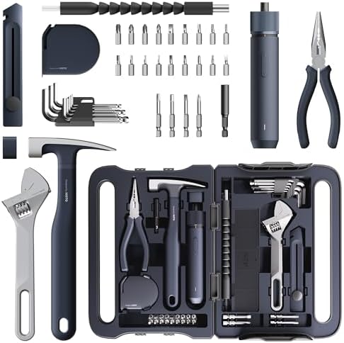 HOTO 40-Piece Tool Kit for Home Improvement, Household Essentials & DIY