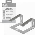 BLACK+DECKER Laptop Stand for Computer Desk, Ergonomic Laptop Stand for Desk, Lap top Riser Compatible with MacBook Notebook, Lap top Holder, Durable Aluminum Computer Riser Accessories, Silver
