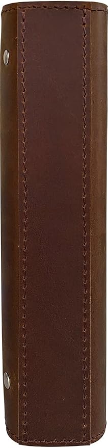 Genuine Leather Binder Portfolio, 6 Ring Binder Organizer with Inner Pockets and Pen Holder, A5