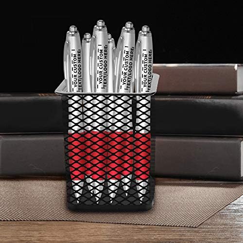 DISCOUNT PROMOS Custom Colored Grip Gel Pens Set of 10, Personalized Bulk Pack - Great for Office, School, Business, Tradeshows, Events - Red