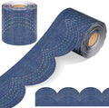 Zonon 65.6 Feet Blue Jeans Bulletin Board Border Farmhouse Classroom Decor