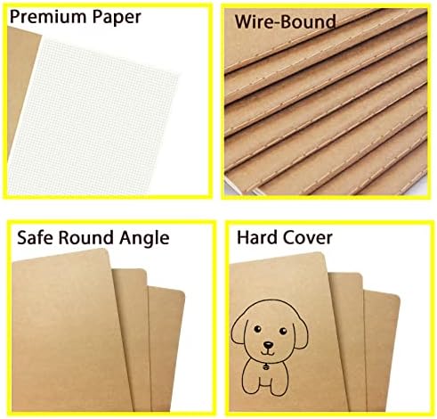 zmybcpack 12 Pack 8.5x11 inch Large Graph Paper Notebook Journals Bulk