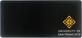 University of San Francisco Classic Cloth Desk Mat, Durable Office Supplies, Non-Slip Base, Responsive Desk Pad with Smooth Cloth Surface, Black