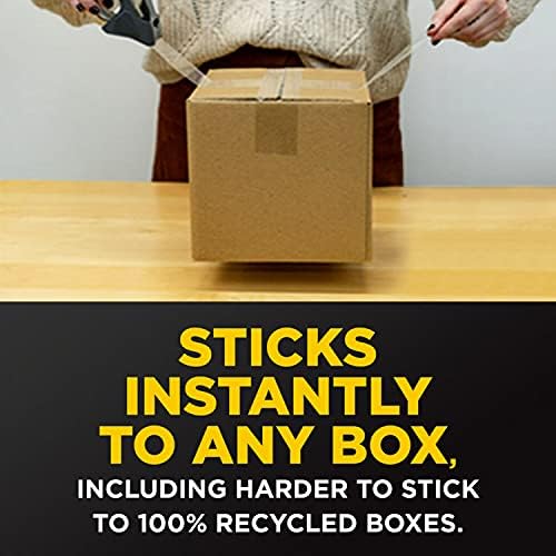 Scotch Box Lock Packaging Tape, 1 Roll with Dispenser, 1.88 in x 800 in, Extreme Grip, Sticks Instantly to Any Box (195) (Pack of 2)