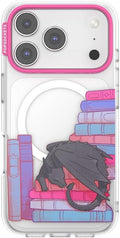 PopSockets iPhone 17 Pro Phone Case with MagSafe- Curled Up & Cozy | Magnetic, Wireless Charging, Camera & Drop Protection, Bookish, Dragon