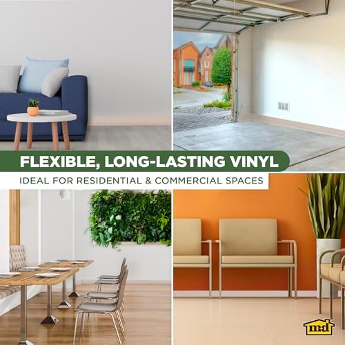 MD Building Vinyl Wall Base, Desert Beige, 4in x 120ft Dry Back