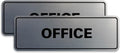 Signs ByLITA Standard Office Sign - Professional Business Signage - Easy to Install (Brushed Silver) - Small 2 Pack