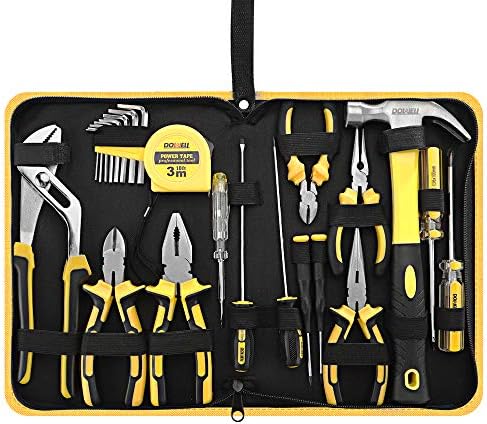 DOWELL 24 pcs Homeowner Tool Set, Home Repair Hand Tool Kit