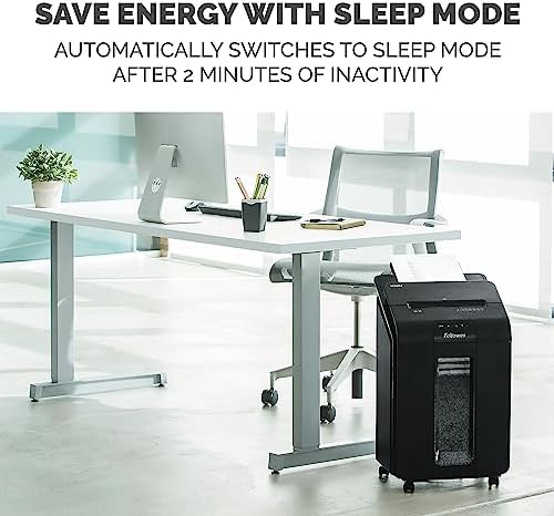 Fellowes AutoMax Micro-Cut 100M Commercial Office Auto Feed 2-in-1 Paper Shredder with 100-Sheet Capacity, Black
