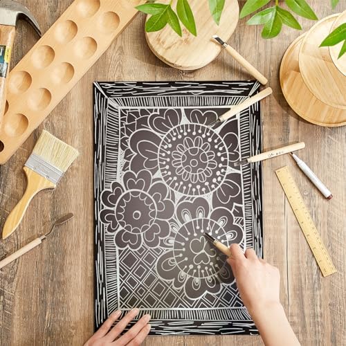 Yeaqee 8 Pcs 12 x 18 Inch Linoleum Blocks for Printmaking, Gray