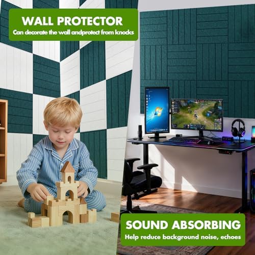 48" x 36" Large Felt Bulletin Board 1/2" Thick, Forest Green