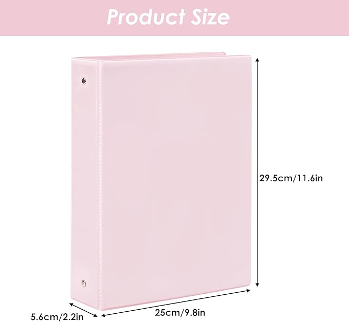 EOOUT 6 Pack 3 Ring Binders 1.5 inch, Three Round Ring 1.5'' Binders with 2 Pockets Interior, 6 Assorted Pastel Color, Fits 8.5'' x 11'' Letter Size Paper for School Office Supplies