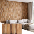 Wall!Supply 3D Wall Panels – Reclaimed Vertical Asian Teak Wood – Home Decor Wallpaper Alternative for Living Room, Bedroom & Office – Easy DIY Installation – 16 Pack, Covers 11.15 Sq Ft