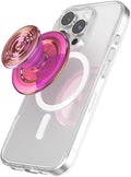 PopSockets Phone Grip for MagSafe, Magnetic Holder- Ripple Absinthe | Removable, For Kindle / Android / iPhone, With Magnet, Hot Pink, Iridescent, Holographic