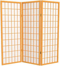 4 ft. Short Window Pane Shoji Screen - Honey - 3 Panels