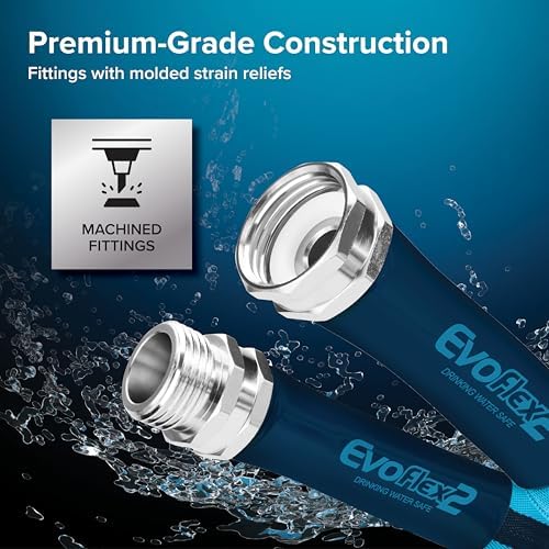 Camco EvoFlex2 25-ft Drinking Water Hose - RV Drinking Water Hose Reinforced with Fabric & Ultra Lightweight - Contains No Lead, No BPA & No Phthalate - Abrasion Resistant (22577) (Pack of 3)