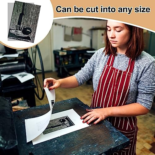 Yeaqee 12 Pcs 9 x 12 Inch Linoleum Blocks for Printmaking, Gray