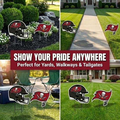 NFL Logo & Helmet 2 Pack Yard Sign Set
