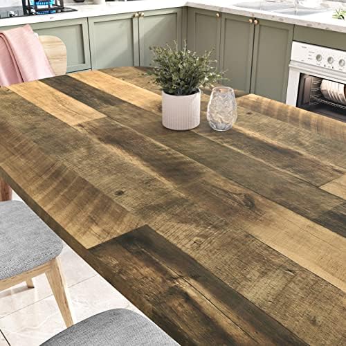 WESTICK Brown Wood Contact Paper for Countertops Waterproof 12" x 394" Wood Wallpaper Peel and Stick Vinyl Countertop Wooden Butcher Block Contact Paper for Cabinets and Drawers Furniture Shelf Liner