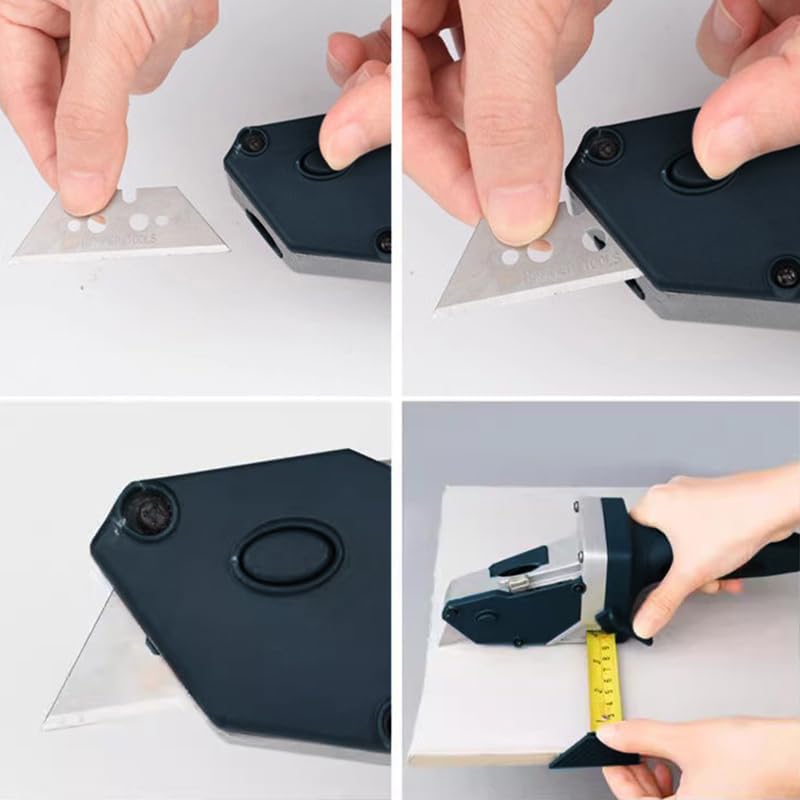 Gypsum Board Cutting Tool, with Measurement Scale, Carpenter Pencil, and 5 Blades - Professional Drywall Cutting Tools for Cardboard, Hardie Board, and Ceiling Tiles