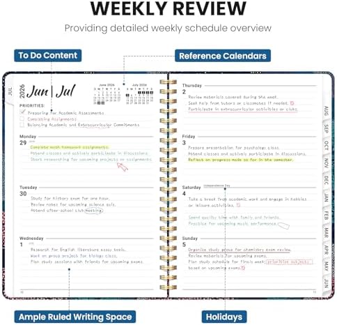 ZOTIA Planner 2026-2027 Jul 2026-Jun 2027 Academic Monthly & Weekly Planner