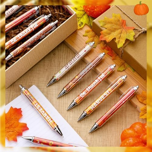 Sayglossy 50 Pcs Fall Thanksgiving Pens Bulk Party Favors Desk Accessories