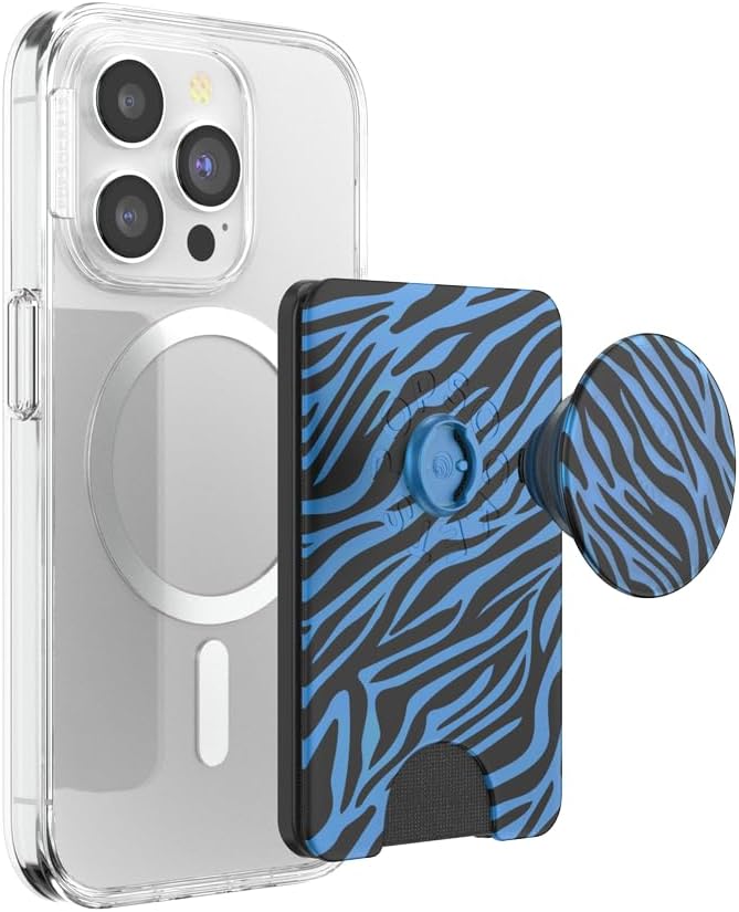 PopSockets Phone Wallet for MagSafe with Grip- Zed | PopWallet, Holds 3 Cards, Magnetic, Removable, Secure, Fun, Cool, Unique, Phone, Women