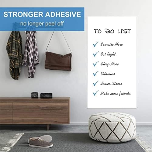 AFMAT White Board Sticker for Wall, 1.44x11ft Peel and Stick Whiteboard Wallpaper, Stain-Proof & Super Sticky Dry Erase Wall Decal, Dry Erase Contact Paper Roll Adhesive for Table/Door, 3 Markers WS11