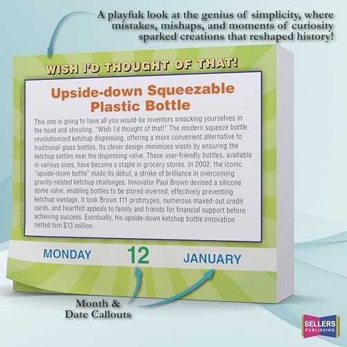 Wish I’d Thought of That 2026 Daily Desk Calendar: Boxed Page-a-Day Invention Trivia Calendar with Day-to-Day Life Hacks, Clever Ideas & Game-Changing Discoveries