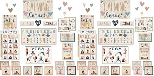 Teacher Created Resources Everyone is Welcome Calming Corner Bulletin Board (TCR7118) Large (Pack of 2)