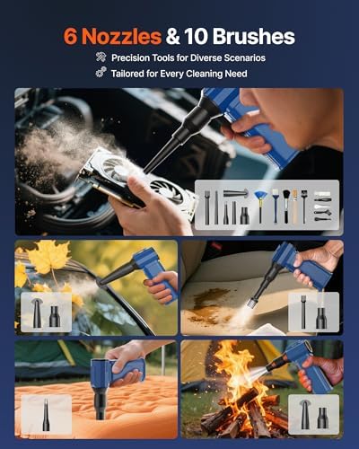 Compressed Air Duster, 130,000RPM Ultra-Powerful Electric Air Duster