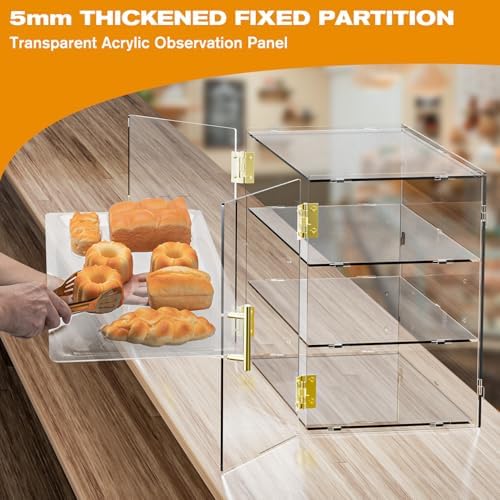 3 Tiers Countertop Bakery Display Case