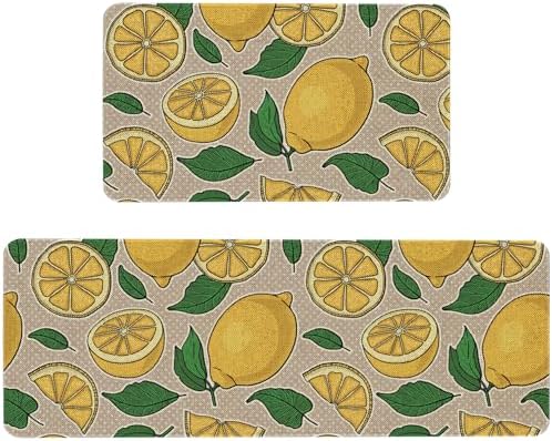 Kitchen Rugs and Mats Set of 2,Floor Mats for Home Kitchen Decor Mat