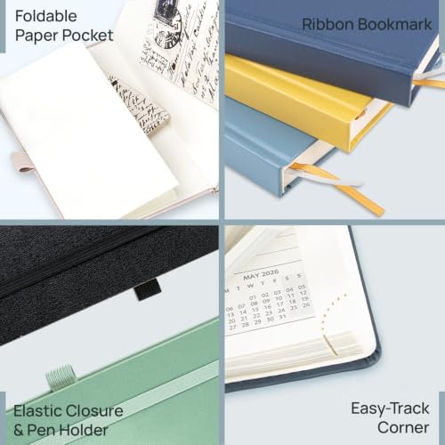 POPRUN Pocket Calendar 2027, Weekly 4" x 6.25" Pocket Calendar for Purse