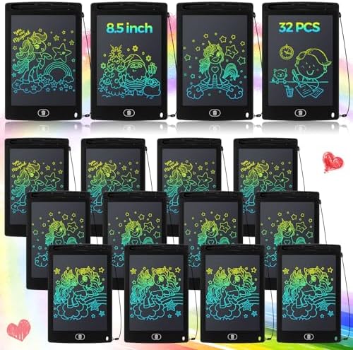 Zhehao 32 Pcs LCD Writing Tablet for Kids 8.5" Erasable Doodle Board