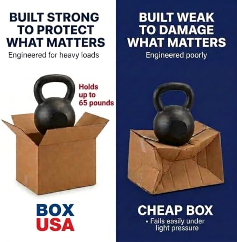 BOX USA Moving Boxes Holds 65lbs, 18"L x 14"W x 12"H (10-Pack) Medium - Corrugated Cardboard Box for Shipping, Mailing, Packing, Packaging and Storage