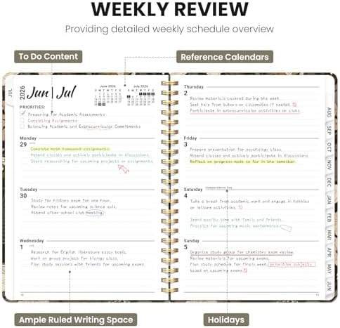 ZOTIA Planner 2026-2027 Jul 2026-Jun 2027 Academic Monthly & Weekly Planner